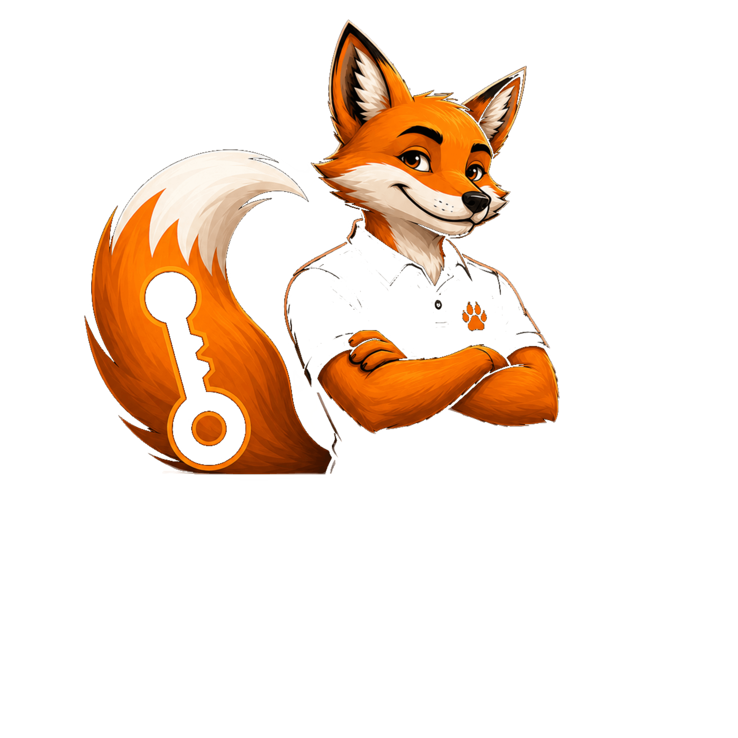 Knox, the KeyFox Locksmith fox mascot